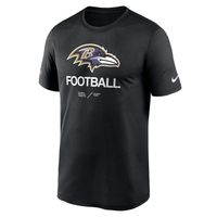 Men's Nike Black Baltimore Ravens Sideline Infograph Performance T-Shirt