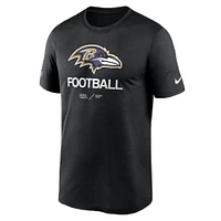 Men's Nike Black Baltimore Ravens Sideline Infograph Performance T-Shirt