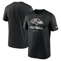 Men's Nike Black Baltimore Ravens Sideline Infograph Performance T-Shirt