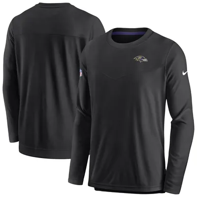 Baltimore Ravens Nike Sideline Lockup Performance Long Sleeve T-Shirt - Black