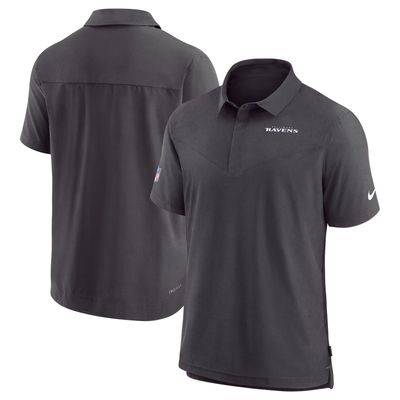 Men's Nike Black Baltimore Ravens Sideline Lockup Performance Polo