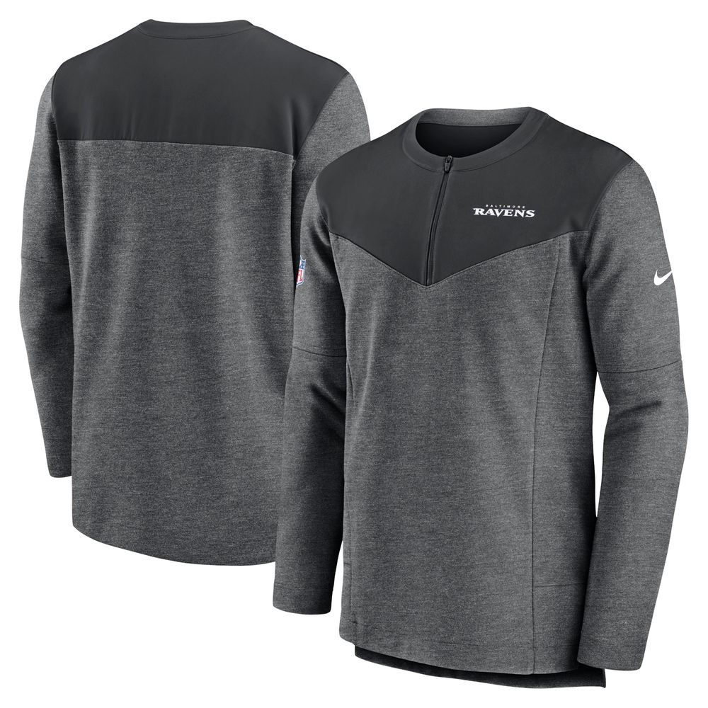 Men's Nike Black Baltimore Ravens Sideline Lockup Performance - Quarter-Zip Top