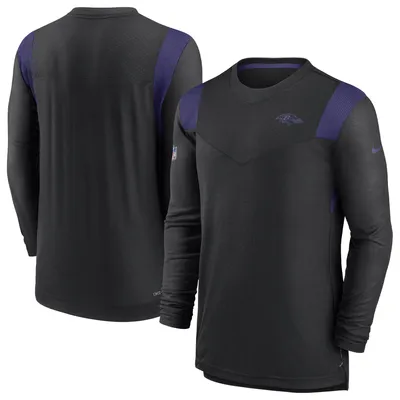 Baltimore Ravens Nike Sideline Tonal Logo Performance Player Long Sleeve T-Shirt - Black