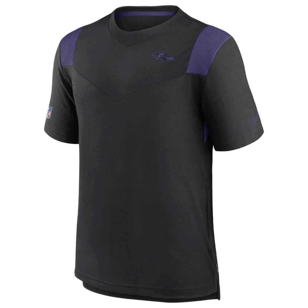 Men's Nike Black Baltimore Ravens Sideline Tonal Logo Performance Player T-Shirt