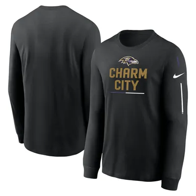 Baltimore Ravens Nike Team Slogan Long Sleeve T-Shirt - Black