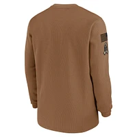 Sweat-shirt à capuche Salute to Service pour homme Nike marron Baltimore Ravens