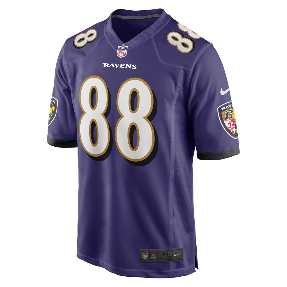 Men's Nike Charlie Kolar Purple Baltimore Ravens Player Game Jersey