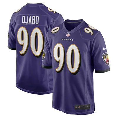 Men's Nike David Ojabo Purple Baltimore Ravens Player Game Jersey