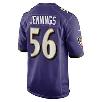 Men's Nike Deion Jennings  Purple Baltimore Ravens Team Game Jersey