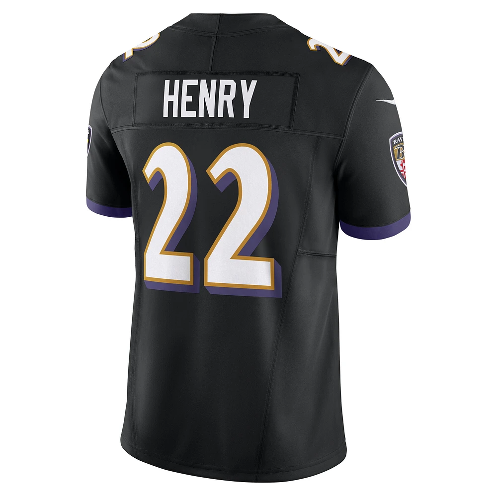 Maillot Nike Derrick Henry noir pour homme Baltimore Ravens Vapor F.U.S.E. Limited