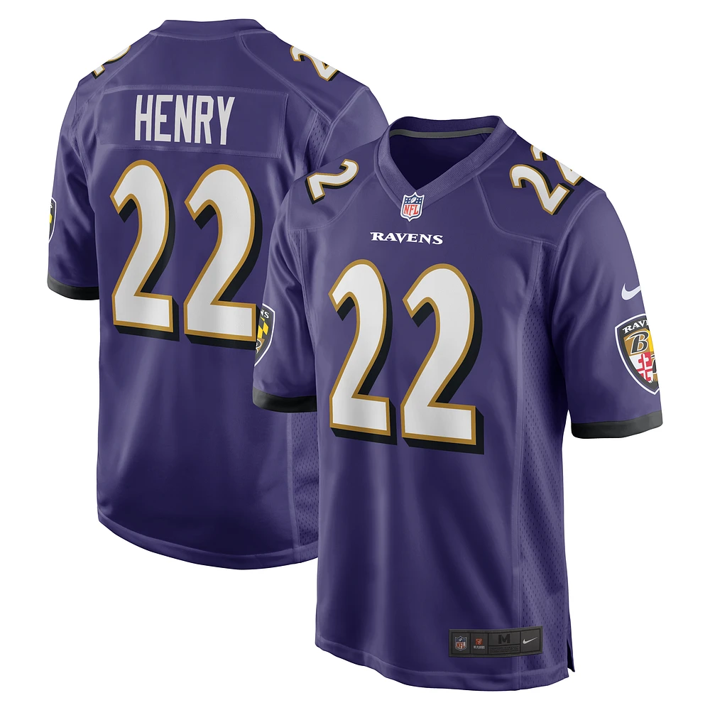 Maillot de joueur match Nike Derrick Henry violet Baltimore Ravens pour hommes