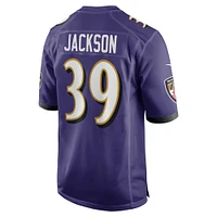 Maillot Nike Eddie Jackson violet pour homme des Baltimore Ravens