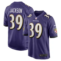 Maillot Nike Eddie Jackson violet pour homme des Baltimore Ravens