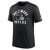 T-shirt Nike Heather Black Baltimore Ravens Tri-Blend pour homme