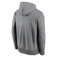 Men's Nike Heather Gray Baltimore Ravens Performance Fleece Pullover Hoodie