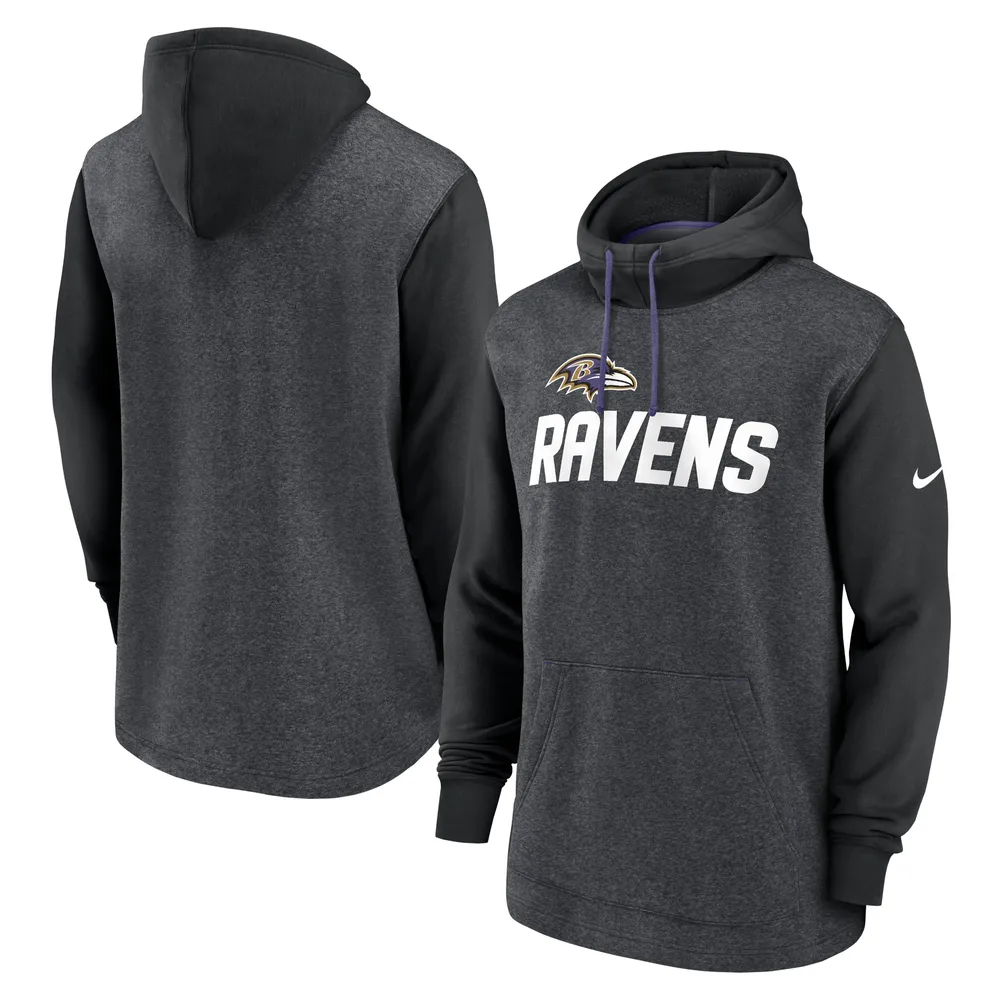 Lids Baltimore Ravens Nike Surrey Legacy Pullover Hoodie - Heathered  Charcoal/Black