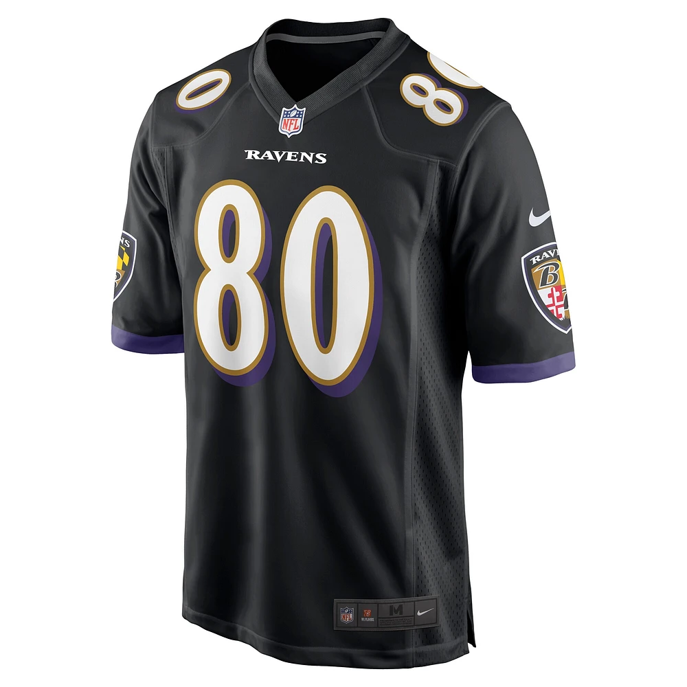 Men's Nike Isaiah Likely Black Baltimore Ravens Alternate Game Jersey