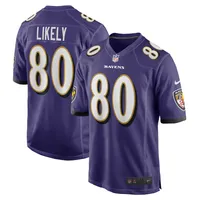 Isaiah Likely Baltimore Ravens Youth Purple Name & Number Logo T-Shirt 