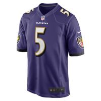 Men's Nike Jalyn Armour-Davis Purple Baltimore Ravens Game Player Jersey