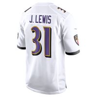 Men's Nike Jamal Lewis White Baltimore Ravens Retired Player Game Jersey