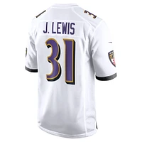 Men's Nike Jamal Lewis White Baltimore Ravens Retired Player Game Jersey