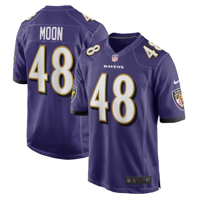 Maillot de joueur jeu Nike Jeremiah Moon violet Baltimore Ravens pour hommes