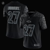 Men's Nike J.K. Dobbins Black Baltimore Ravens RFLCTV Limited Jersey