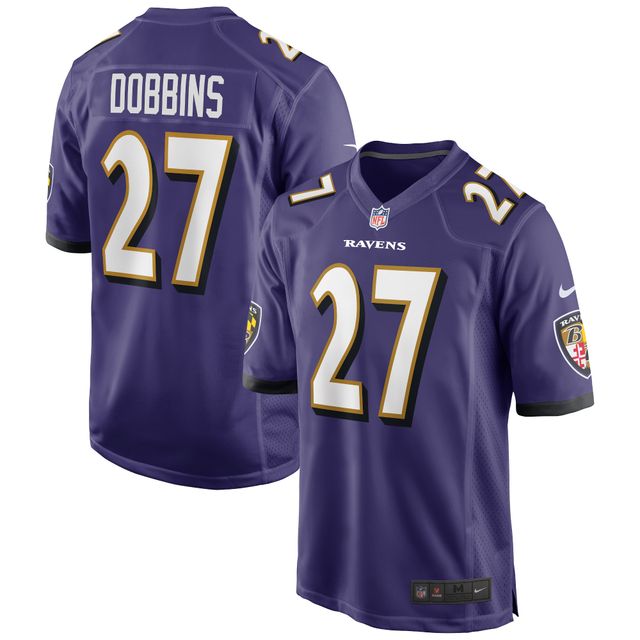 Nike J.K. pour hommes Maillot de match Dobbins violet Baltimore Ravens