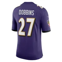 Nike Men's Nike J.K. Dobbins Purple Baltimore Ravens Vapor Limited