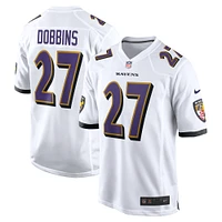 Nike J.K. pour hommes Maillot de match Dobbins blanc Baltimore Ravens