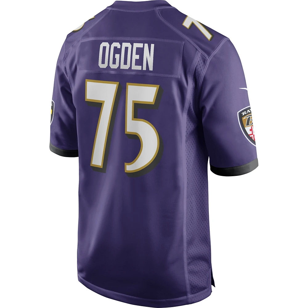 Men's Nike Jonathan Ogden Purple Baltimore Ravens Game Retired Player Jersey