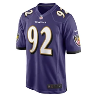 Maillot de joueur match Nike Justin Madubuike violet Baltimore Ravens pour hommes