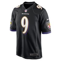 Men's Nike Justin Tucker Black Baltimore Ravens Player Game Jersey