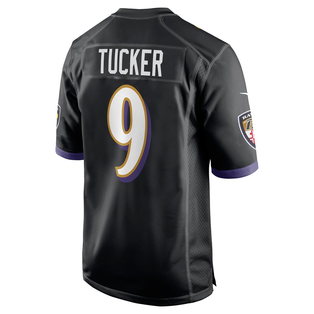 Men's Nike Justin Tucker Black Baltimore Ravens Player Game Jersey