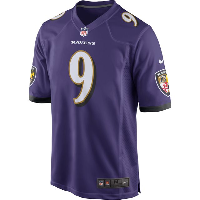 Maillot de match Nike Justin Tucker violet Baltimore Ravens pour hommes