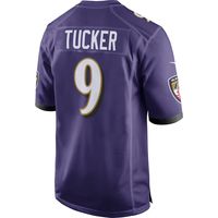 Men's Nike Justin Tucker Purple Baltimore Ravens Game Jersey