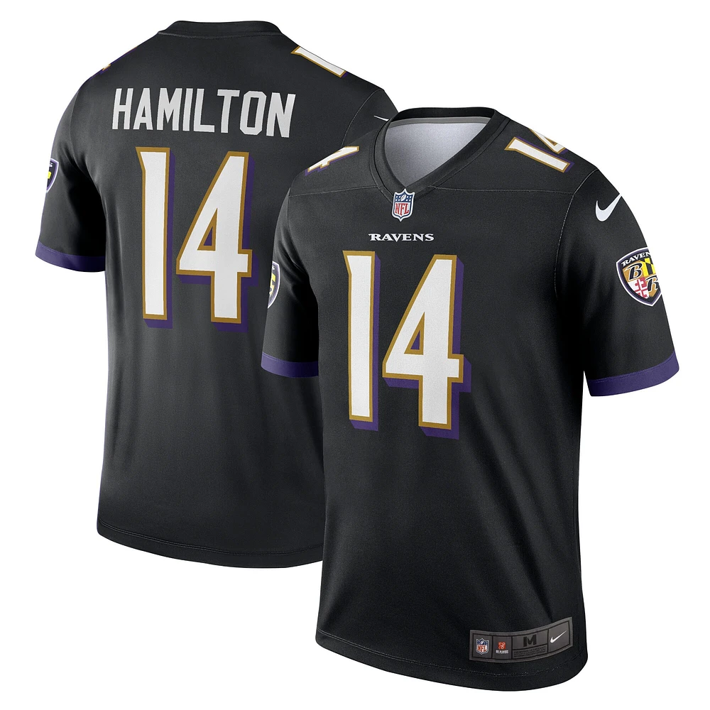 Maillot Nike Kyle Hamilton noir des Baltimore Ravens pour homme
