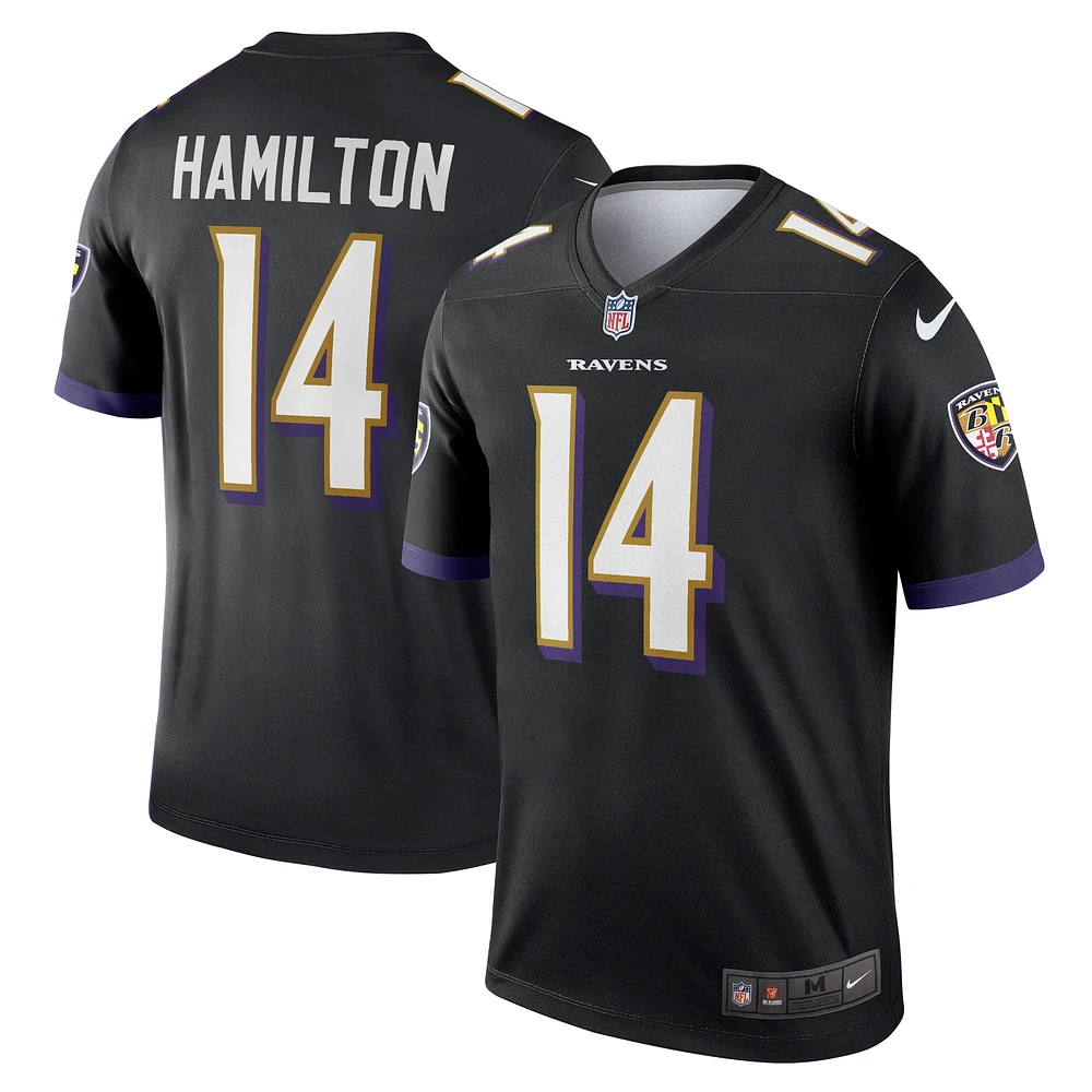 Maillot Nike Kyle Hamilton noir des Baltimore Ravens pour homme