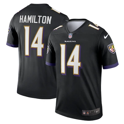 Maillot Nike Kyle Hamilton noir des Baltimore Ravens pour homme