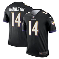 Maillot Nike Kyle Hamilton noir des Baltimore Ravens pour homme
