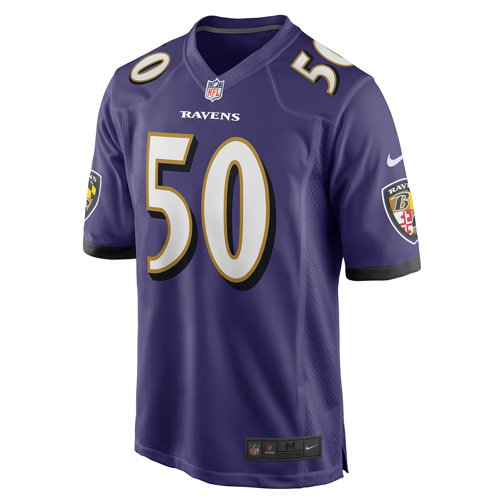 Men's Nike Kyle Van Noy  Purple Baltimore Ravens Game Jersey