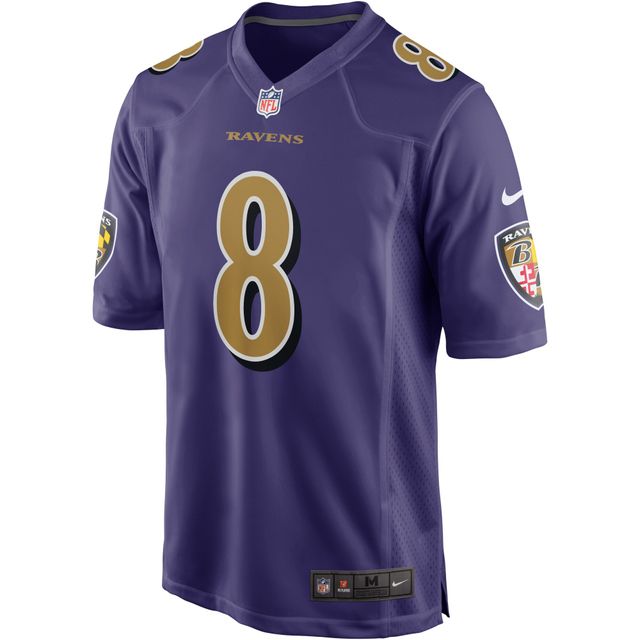 Maillot de match alternatif Nike Lamar Jackson violet Baltimore Ravens pour hommes