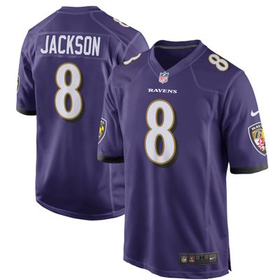 Men's Nike Lamar Jackson Purple Baltimore Ravens Game Player Jersey