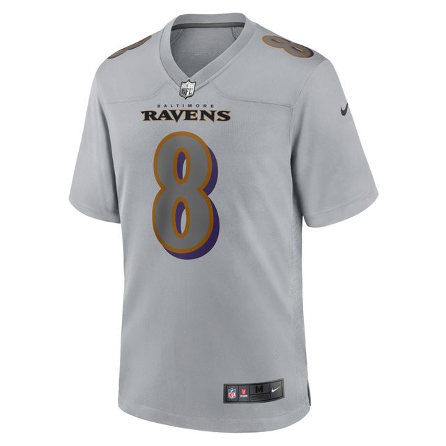 Nike Lamar Jackson Silver Baltimore Ravens Atmosphere Fashion Game pour homme - Maillot