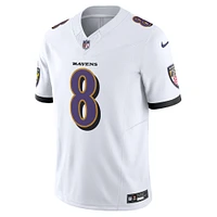 Nike Lamar Jackson pour homme Blanc Baltimore Ravens Vapor F.U.S.E. Maillot limité