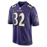 Maillot de match joueur Nike Marcus Williams violet Baltimore Ravens pour hommes