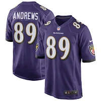 Maillot de match Nike Mark Andrews violet des Ravens Baltimore pour hommes