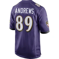 Maillot de match Nike Mark Andrews violet des Ravens Baltimore pour hommes