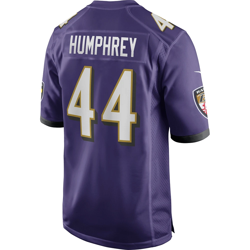 Maillot de match Nike Marlon Humphrey violet Baltimore Ravens pour hommes