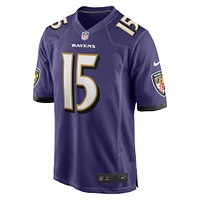 Men's Nike Nelson Agholor Purple Baltimore Ravens Game Jersey